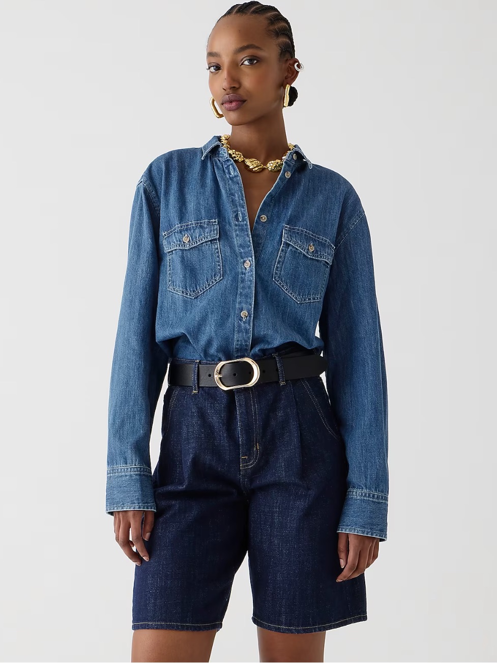 Nwt | Petite 00 | Jcrew Chambray Button-Down